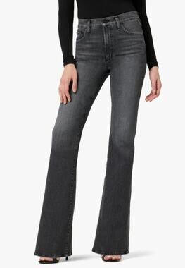 Joe's Jeans Womens 8 Washed Black Molly High Rise Flare Denim Casual Jeans Pant